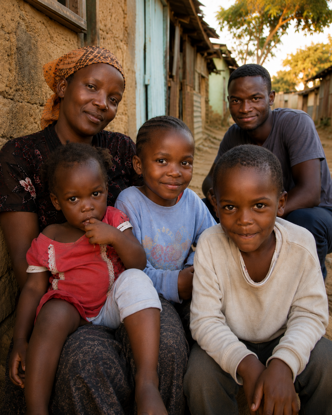 Kenyan pastor leading worship with a rural congregation